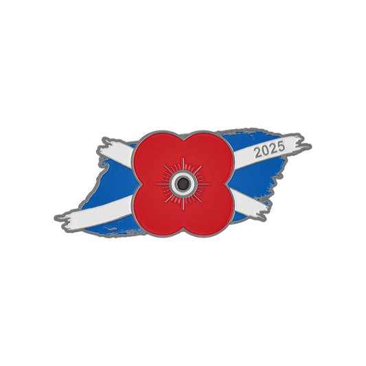 2025 Saltire Pin Badge 25A - Poppyscotland