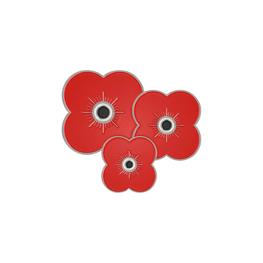 Poppy Trio Pin Badge 25D