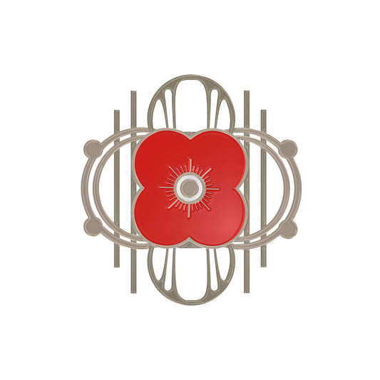 Art Nouveau Pin Badge 25H - Poppyscotland