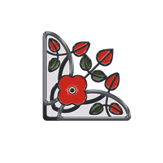 Mackintosh Style Pin Badge 25J - Poppyscotland