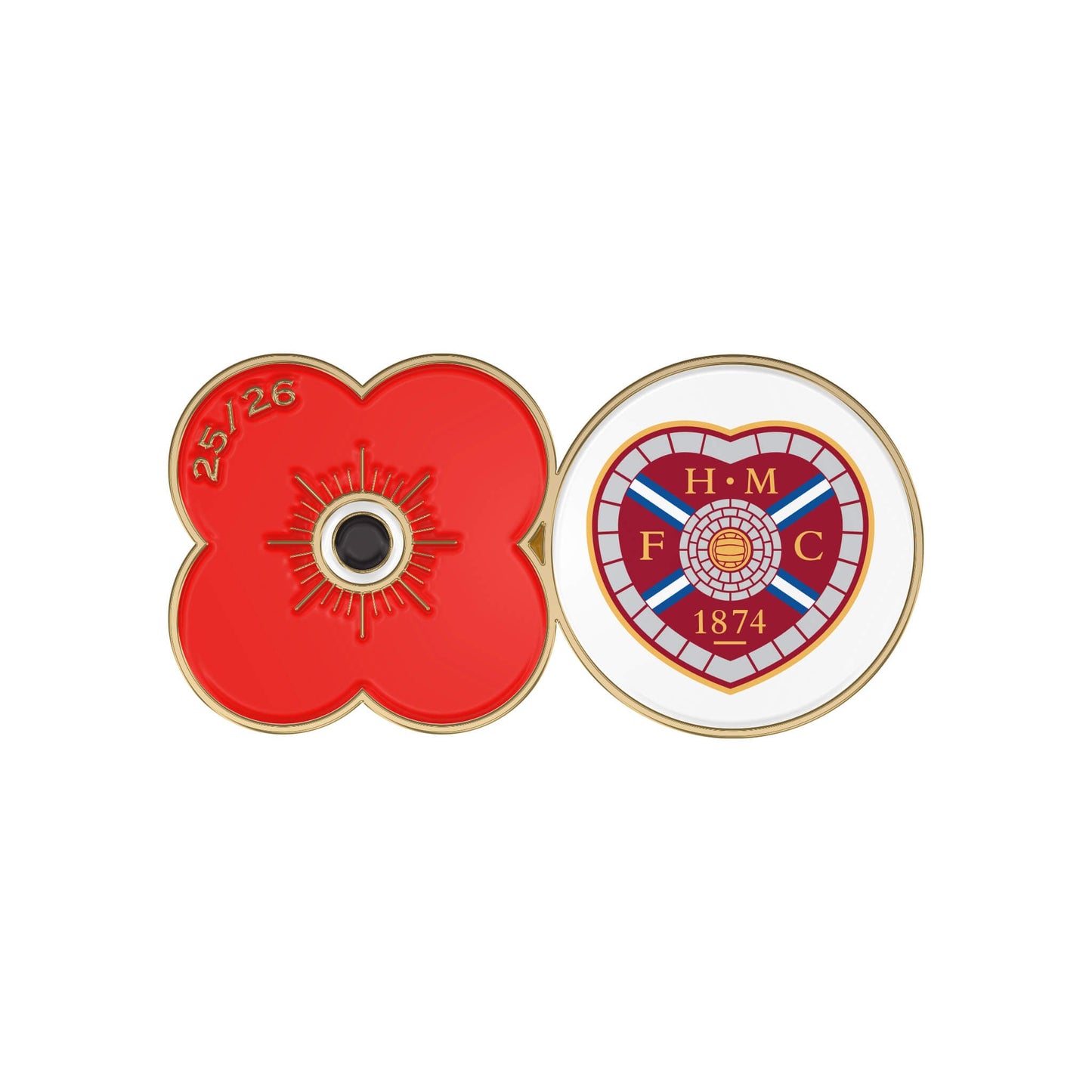 Hearts F.C. Pin Badge F25F - Poppyscotland