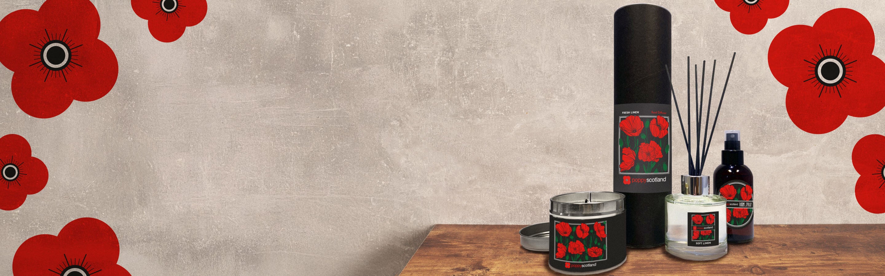 Poppy Pattern Homeware Collection - Poppyscotland
