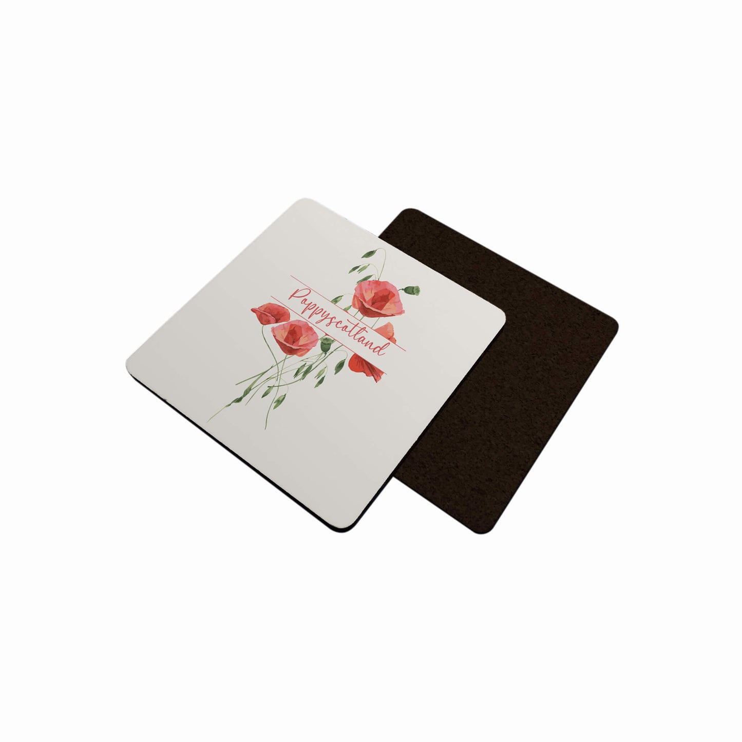 Poppy Bouquet Coaster - White - Poppyscotland