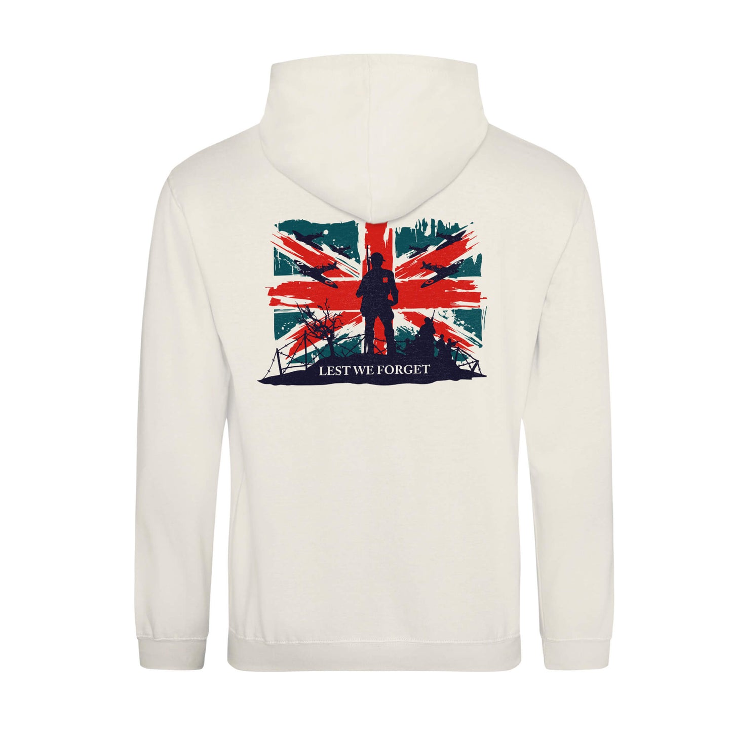 LWF Flag Hoodie - Union Jack - Vanilla Milkshake - Poppyscotland