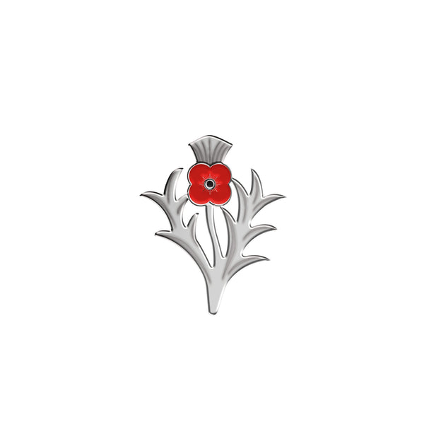 Silver Thistle Pin Badge 23S | Poppyscotland
