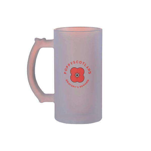 Bravery's Reward Glass Beer Stein | Poppyscotland