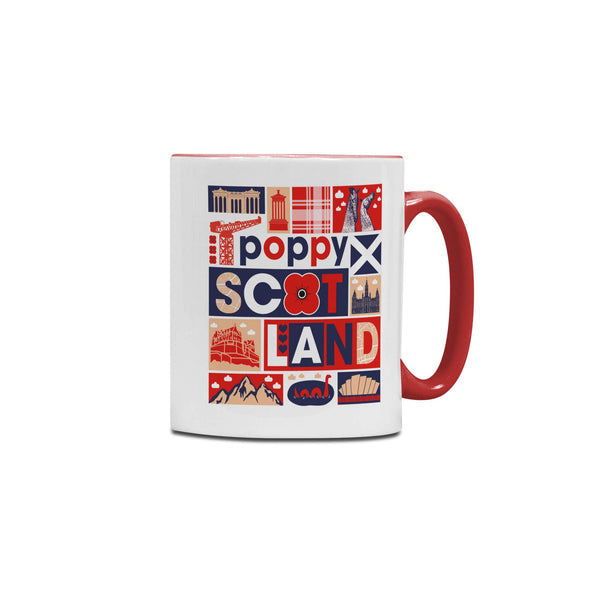 Landmarks Poppyscotland Ceramic Mug | White/Red