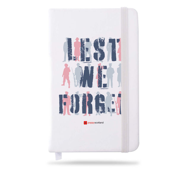 Poppyscotland White A5 Lest We Forget Notebook