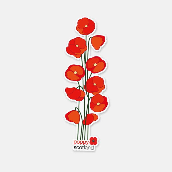 Poppies Window Decal | Poppyscotland