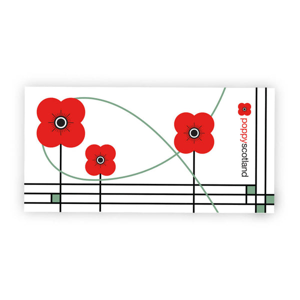 poppyscotland rectangle car sticker - window or bumper