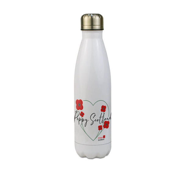 poppyscotland heart poppy water bottle