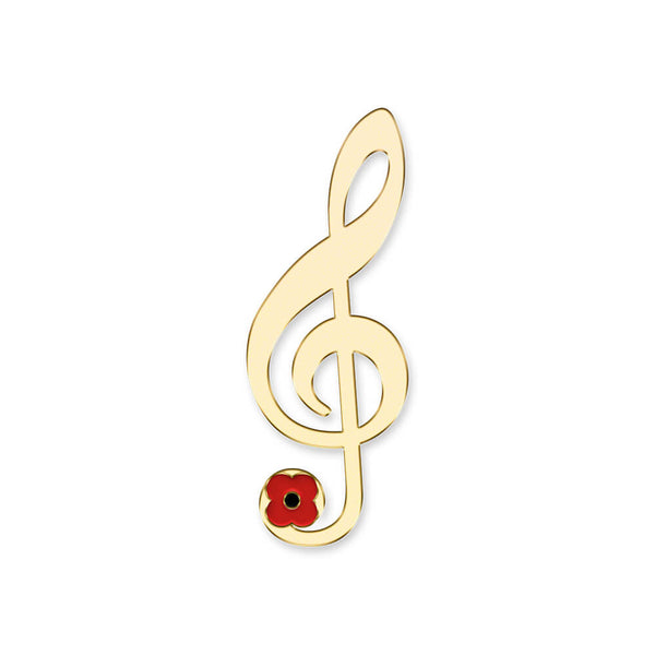 poppyscotland treble clef pin badge 20Q