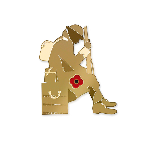 Pin Badge Resting Soldier 21J Poppyscotland