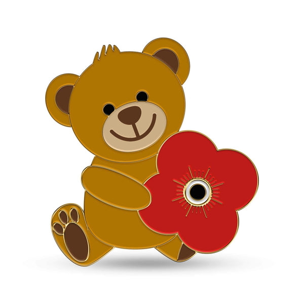 Teddy Bear Pin Badge - Poppyscotland