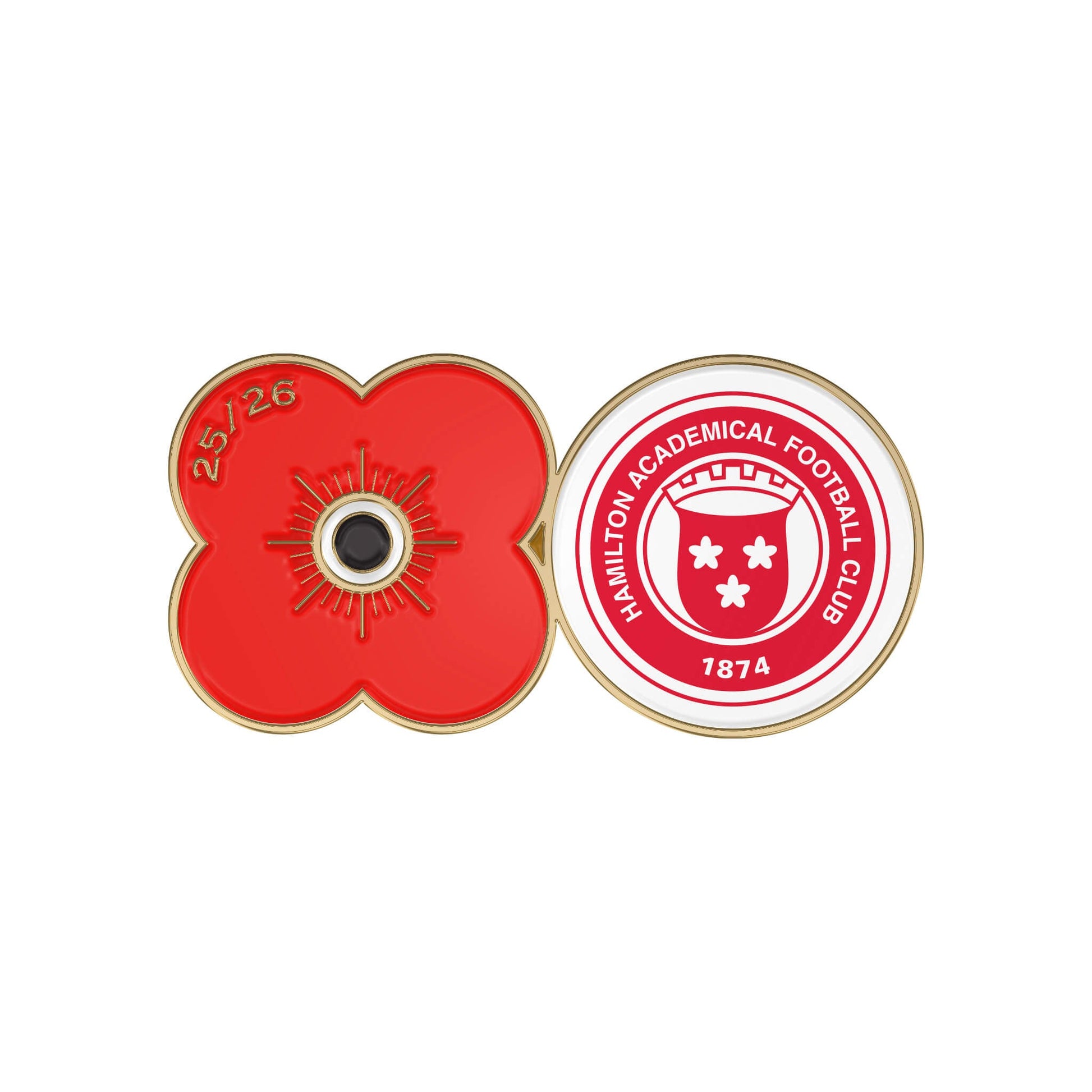 Hamilton Academical F.C. Pin Badge F25AA - Poppyscotland