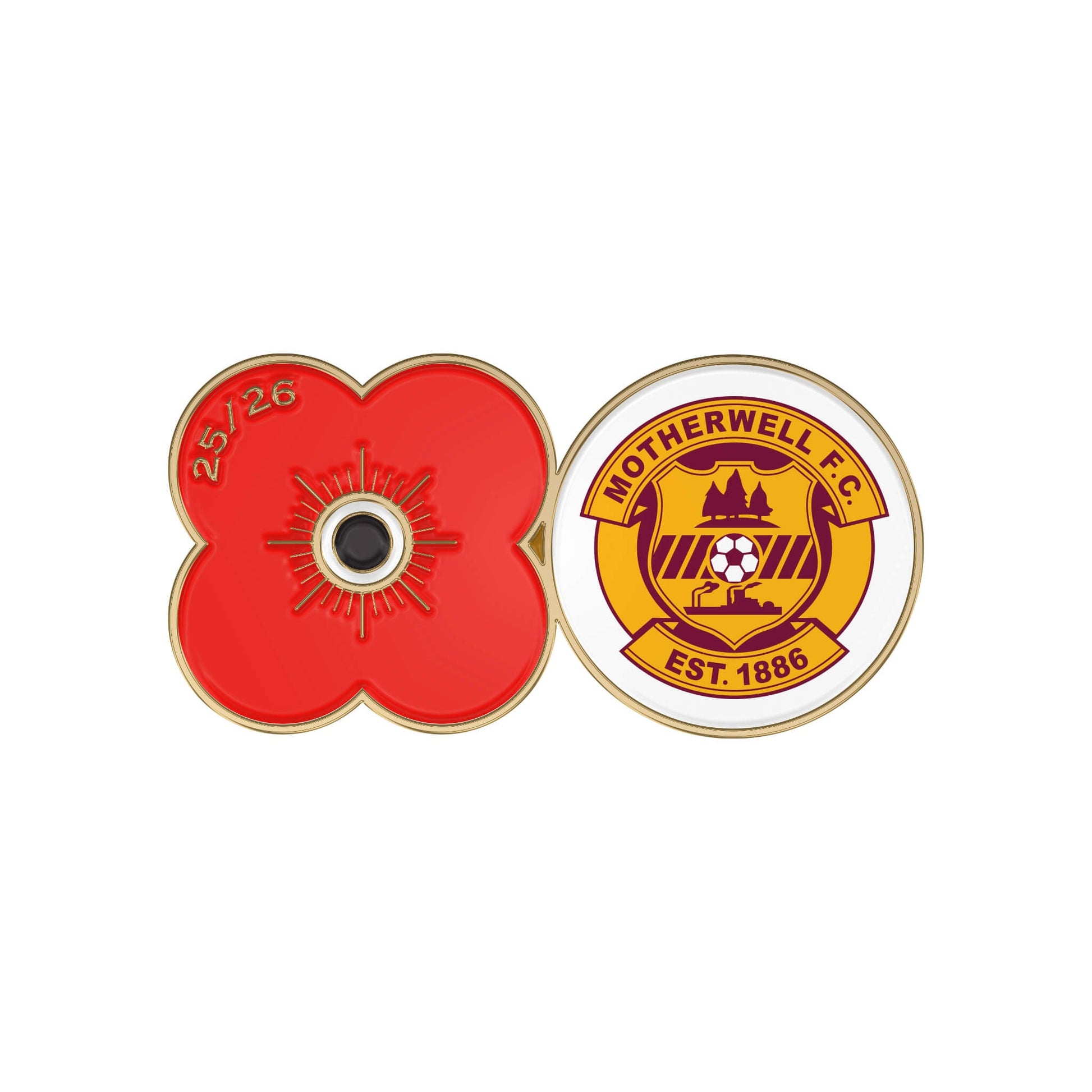 Motherwell F.C. Pin Badge F25C - Poppyscotland