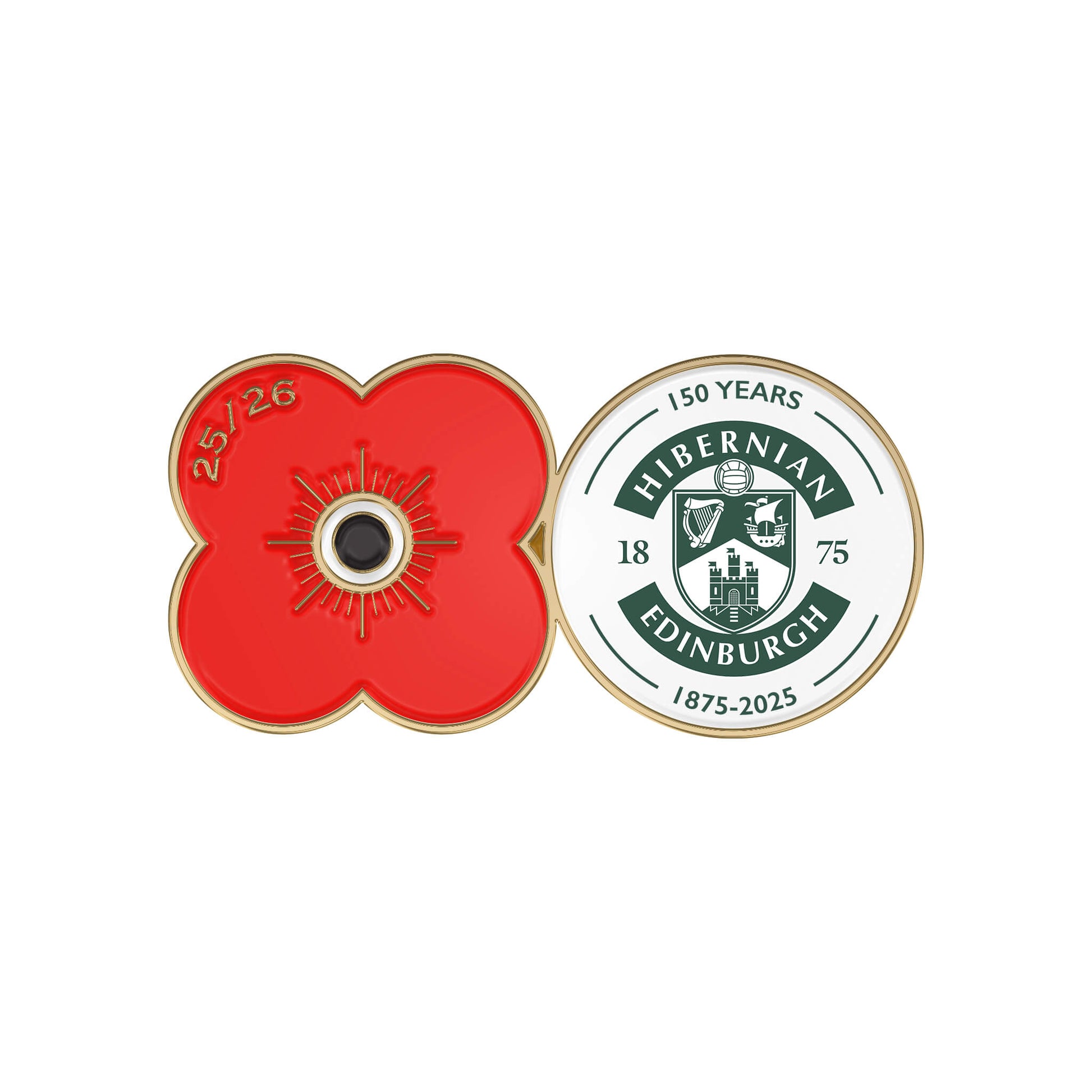 Hibernian F.C. Pin Badge F25D - Poppyscotland