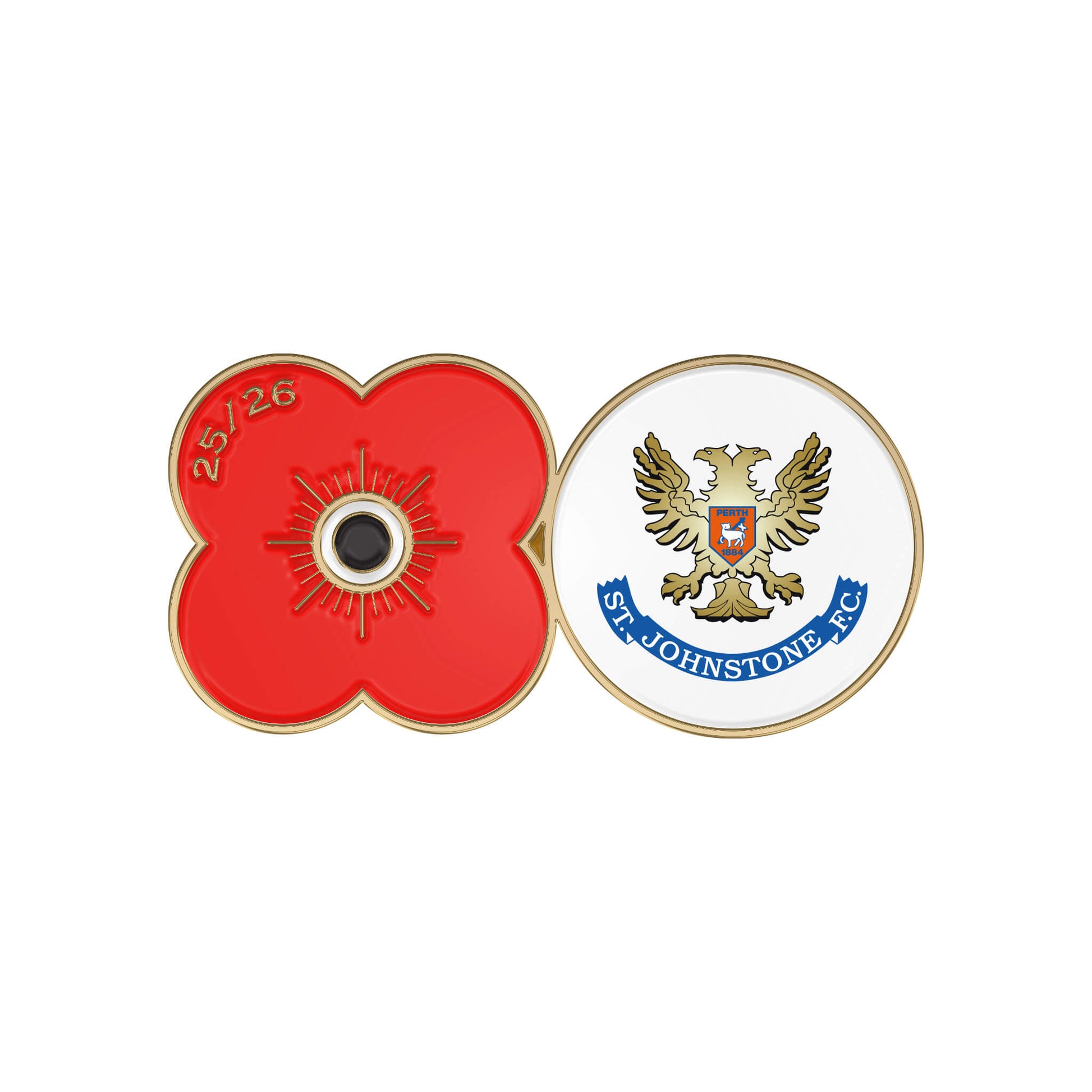 St. Johnstone F.C. Pin Badge F25K - Poppyscotland