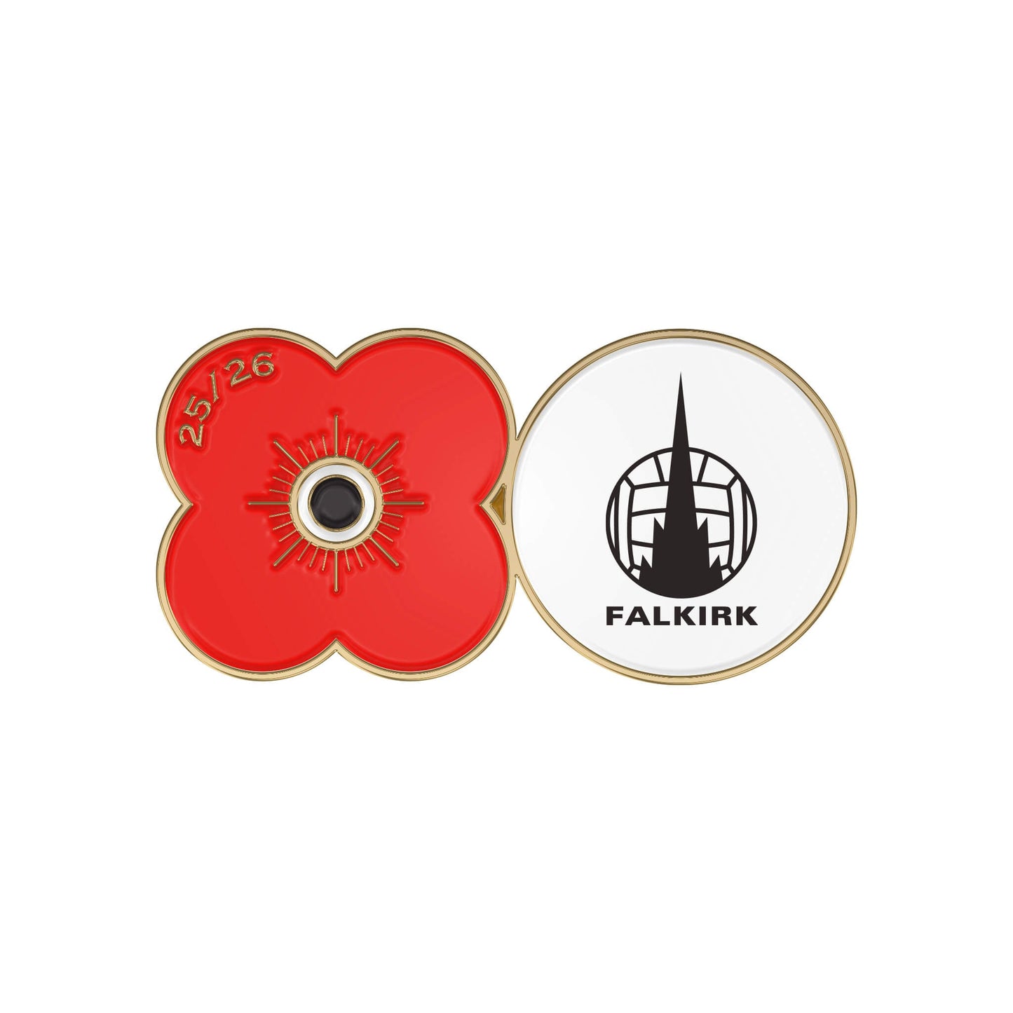 Falkirk F.C. Pin Badge F25R - Poppyscotland