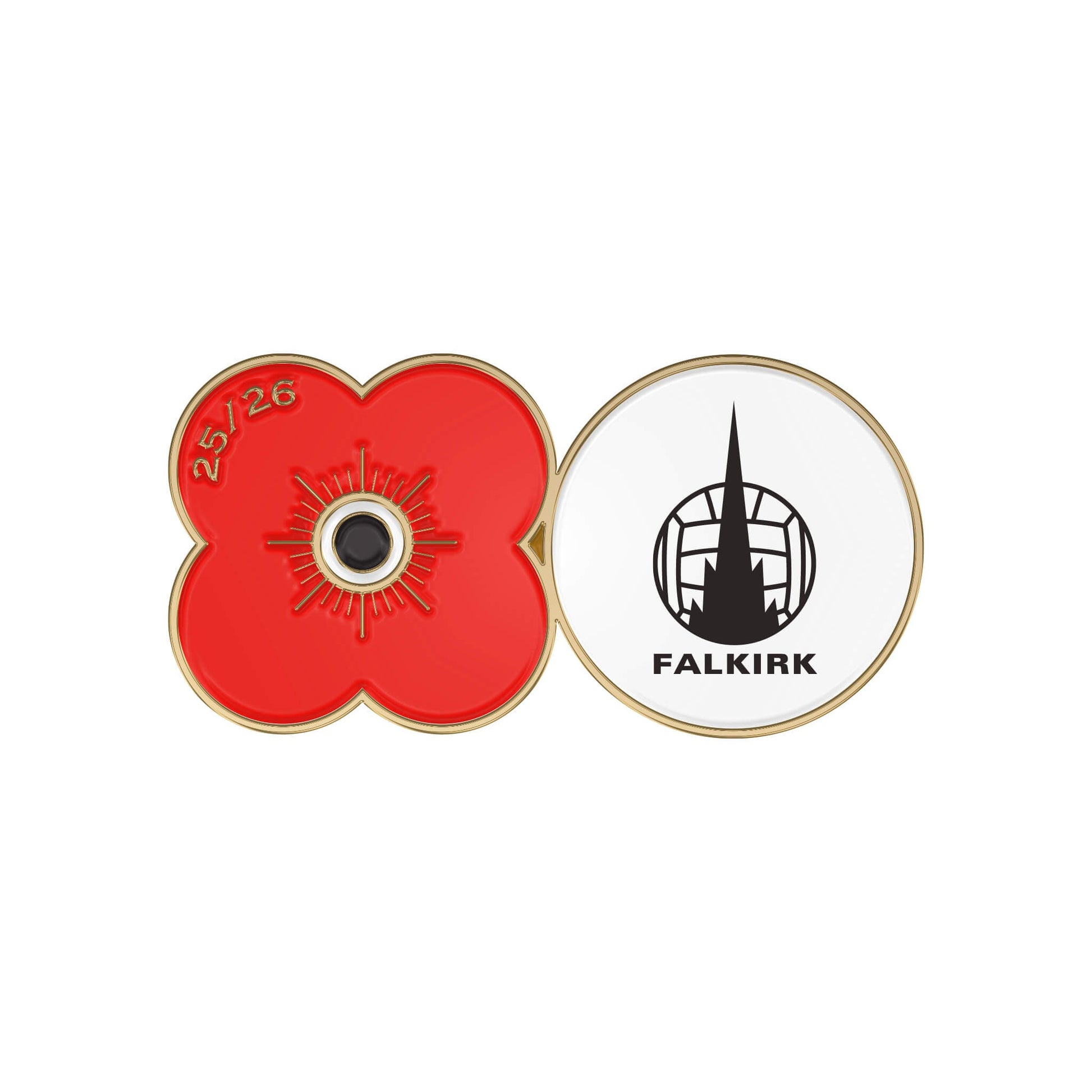 Falkirk F.C. Pin Badge F25R - Poppyscotland