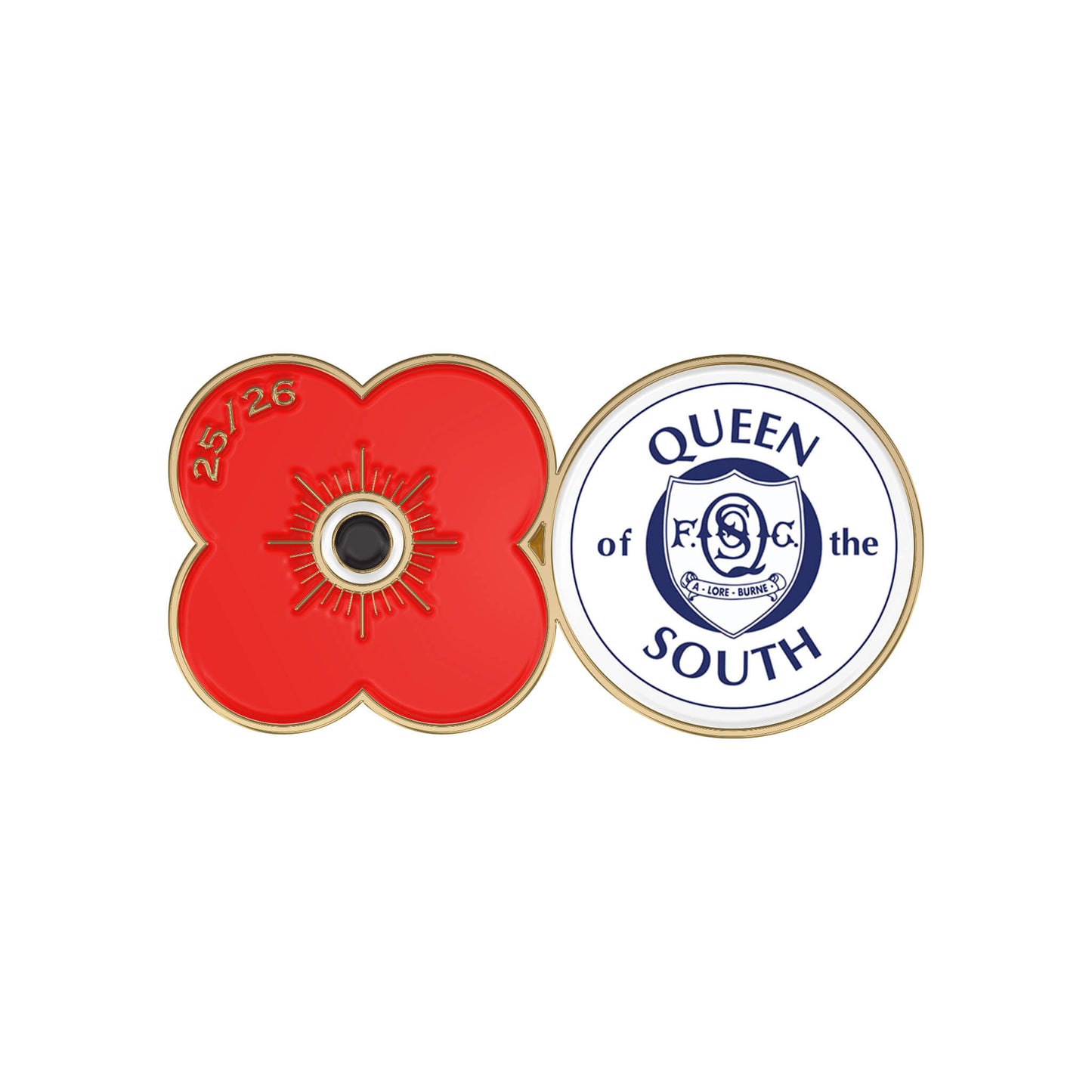 Queen of the South F.C. Pin Badge F25T - Poppyscotland