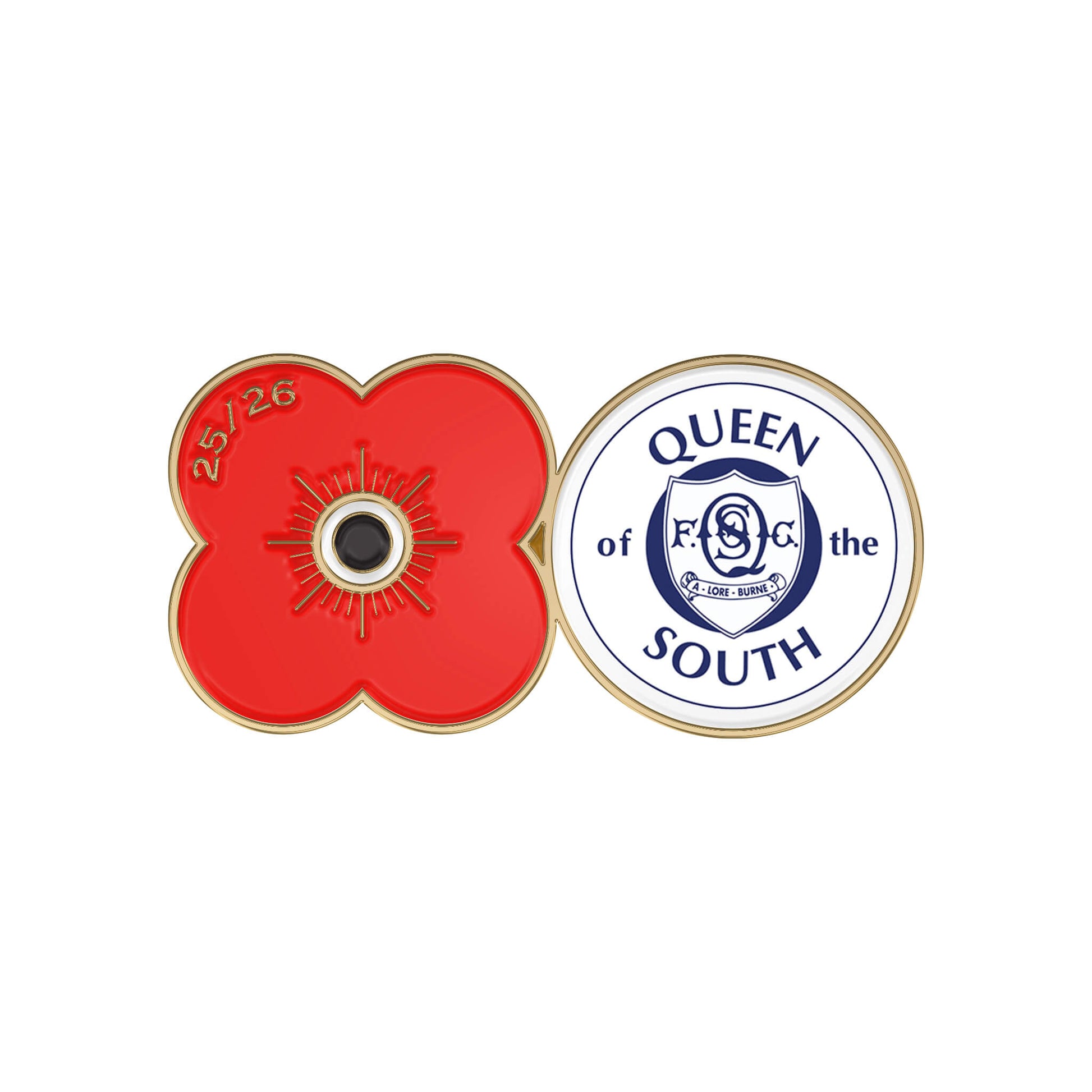 Queen of the South F.C. Pin Badge F25T - Poppyscotland