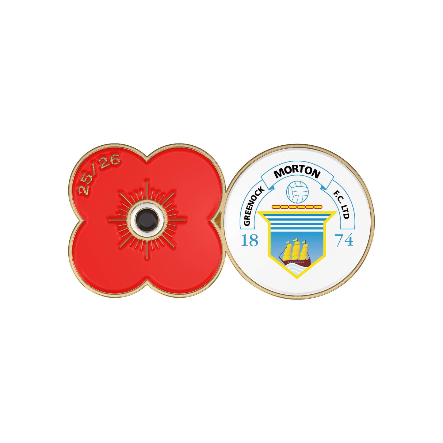 Greenock Morton F.C. Pin Badge F25X - Poppyscotland