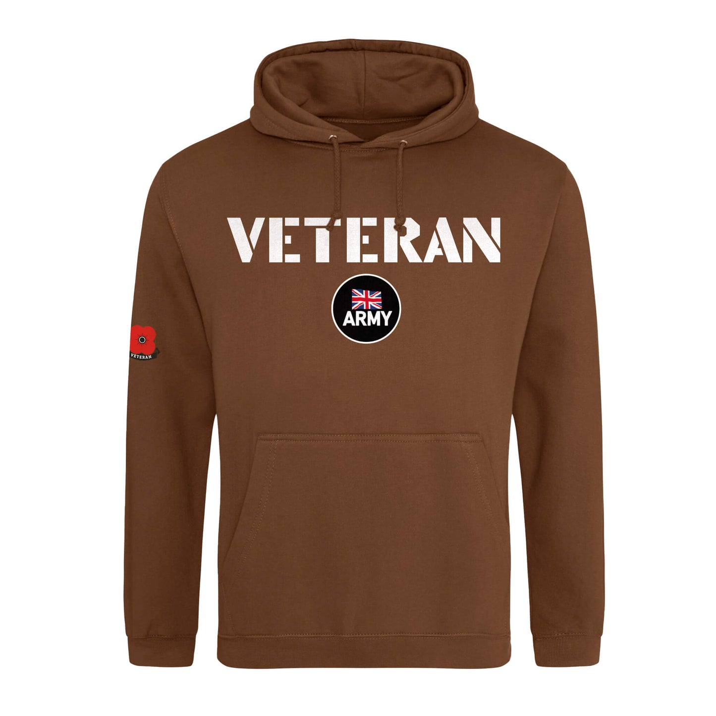 Army Veteran Hoodie - Caramel Toffee - Front - Poppyscotland