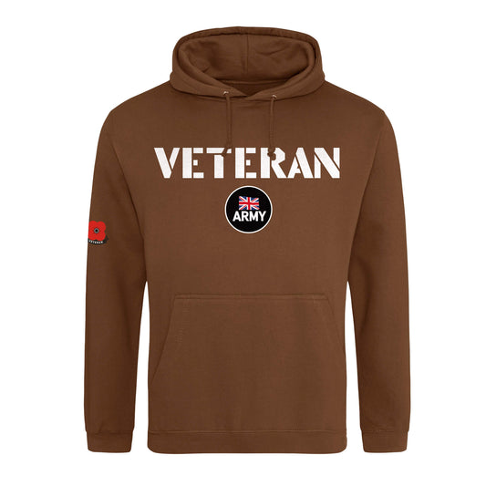 Army Veteran Hoodie - Caramel Toffee - Front - Poppyscotland