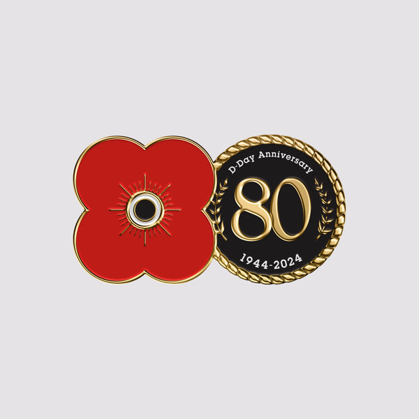 Poppy & D-Day 80th Anniversary Pin Badge | Poppyscotland