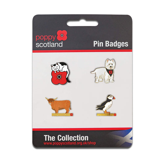 Animal Pin Badge Collection - Poppyscotland