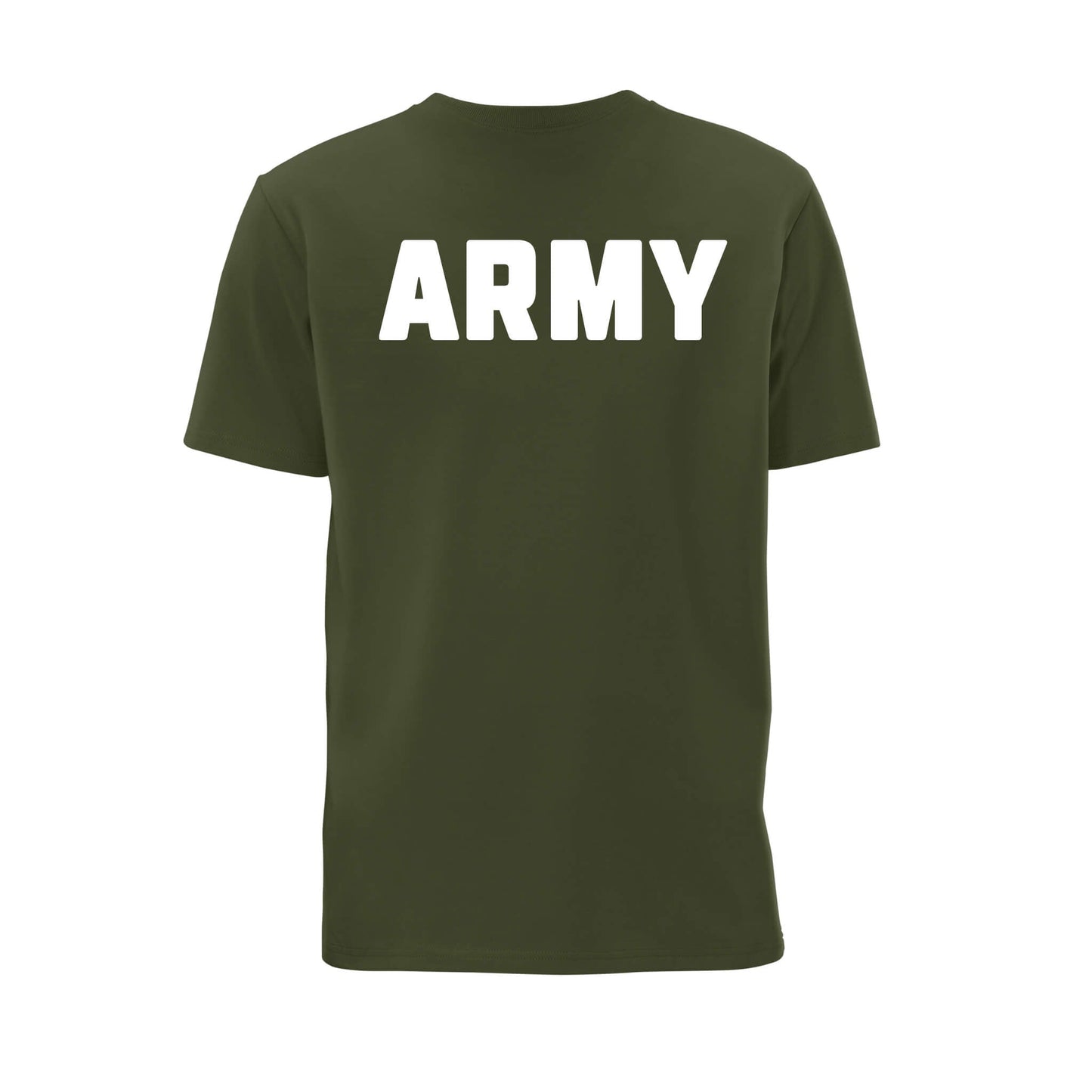 Army T-Shirt - Bottle Green - Back - Poppyscotland