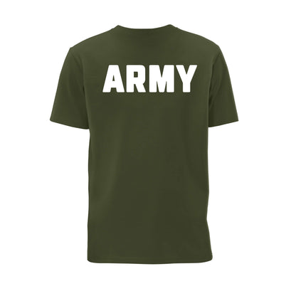 Army T-Shirt - Bottle Green - Back - Poppyscotland