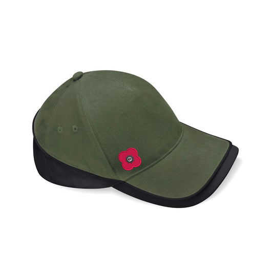 Baseball Cap - Olive/Black - Poppyscotland