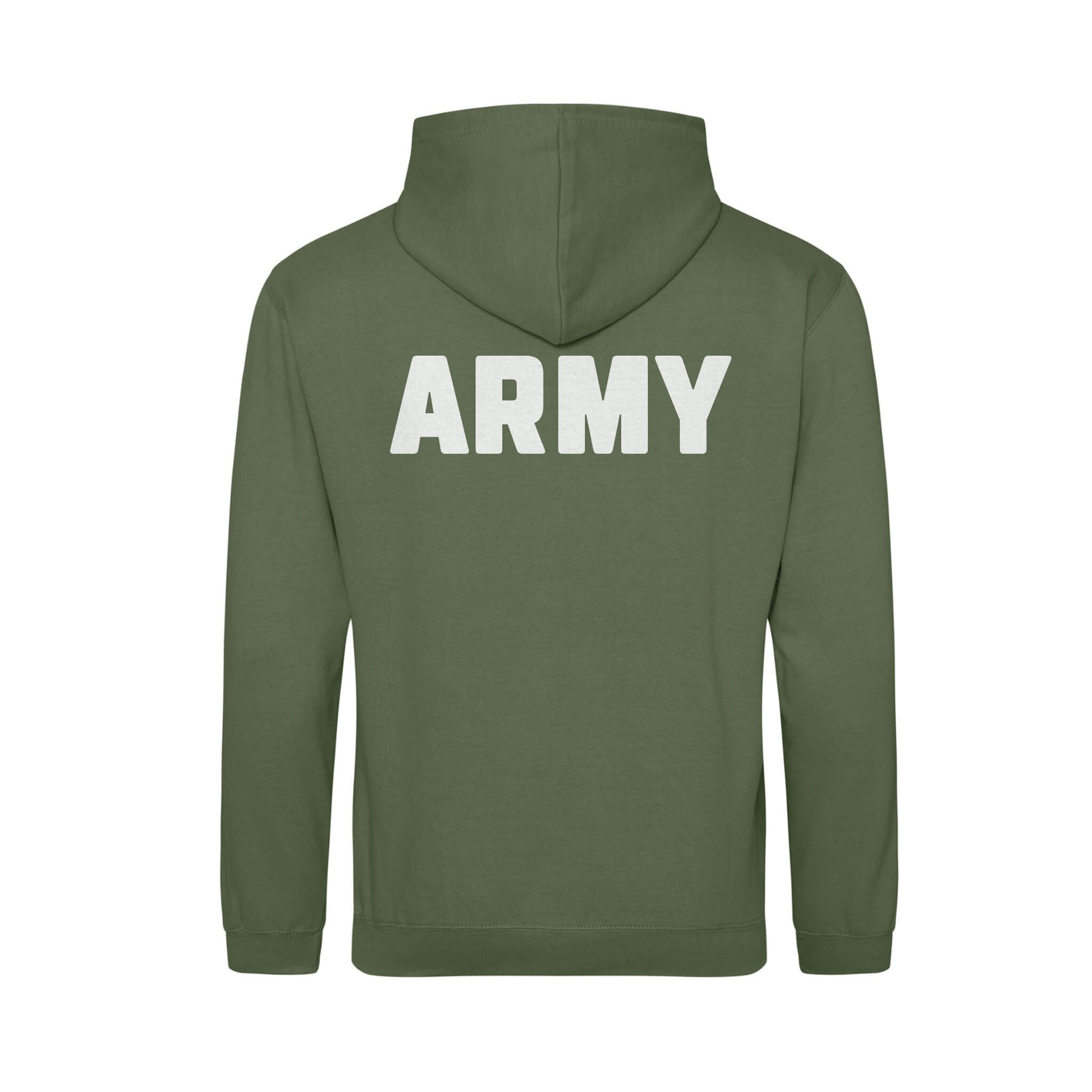 Army Hoodie - Earthy Green - Back - Poppyscotland