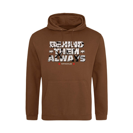Behind Them Always Hoodie - Caramel Toffee - Front - Poppyscotland
