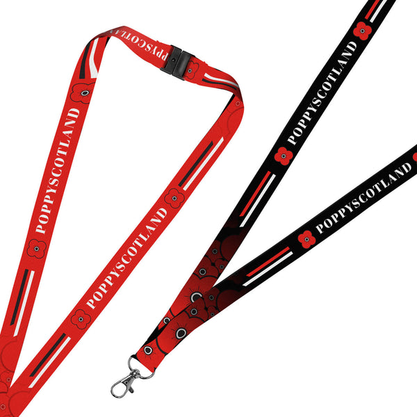 Poppyscotland Lanyard available in Red or Black