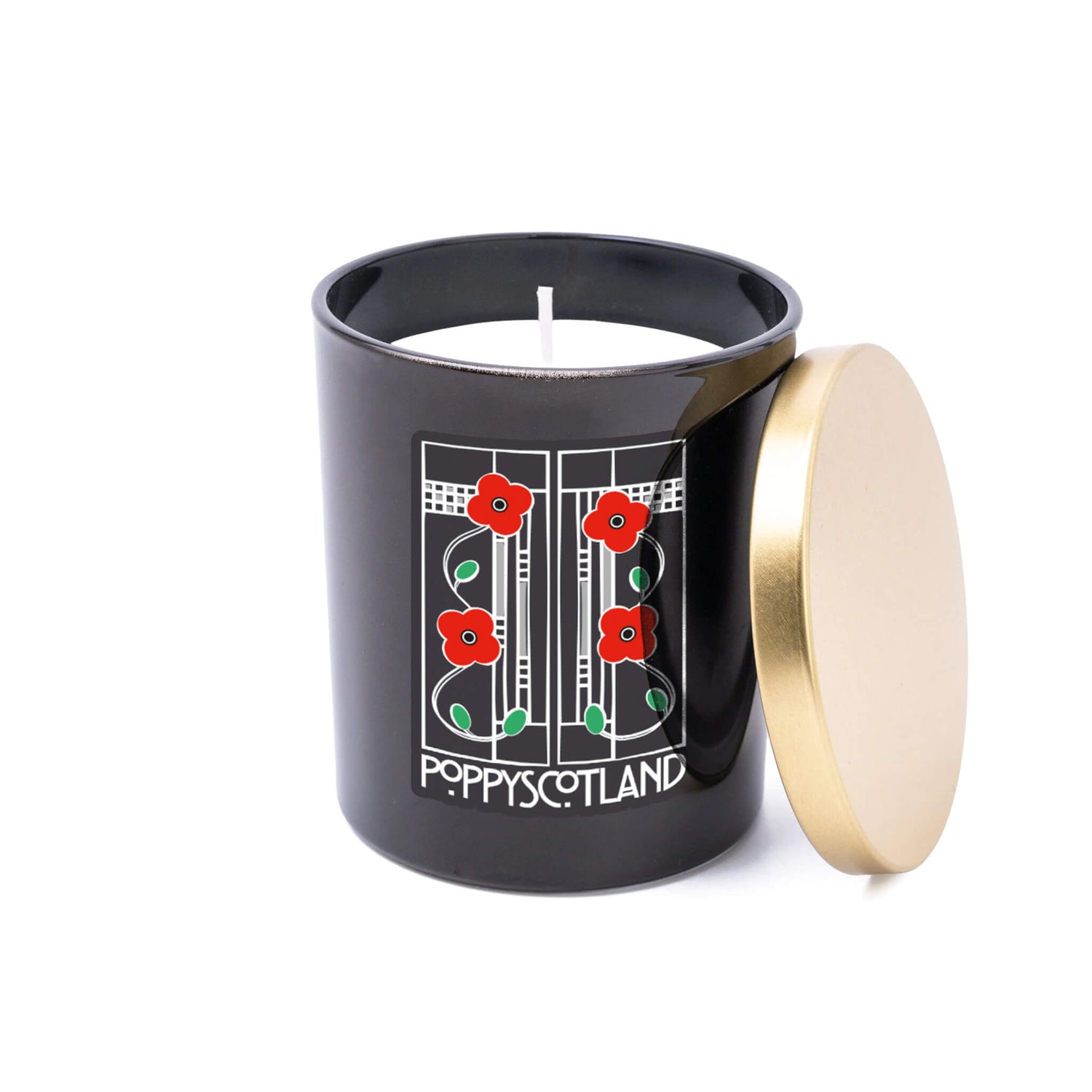 Mackintosh Jar Candle - Honeysuckle - Black - Poppyscotland