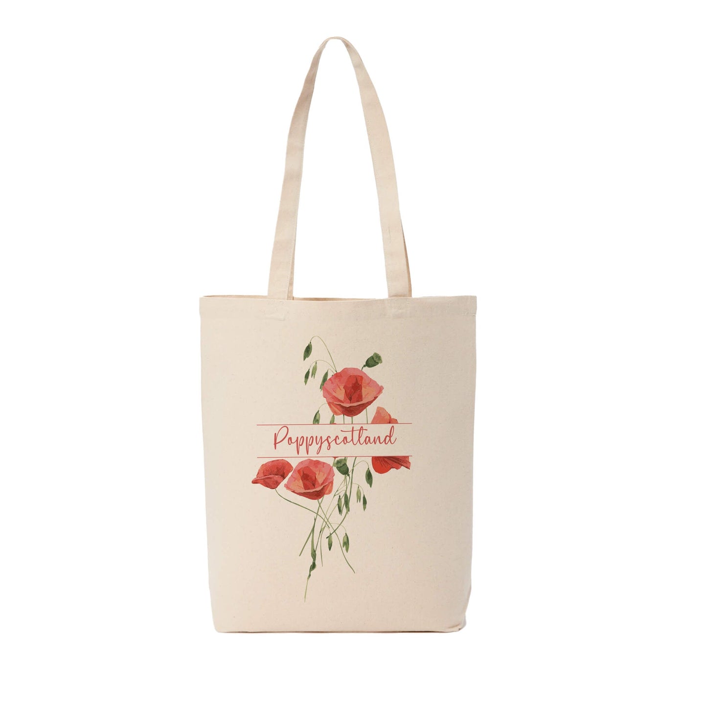 Poppy Bouquet Tote Bag - Natural - poppyscotland
