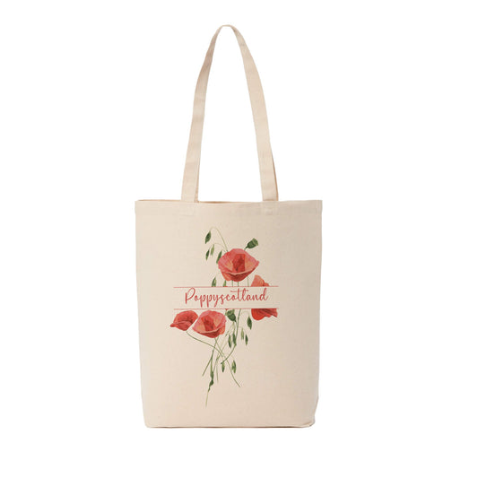 Poppy Bouquet Tote Bag - Natural - poppyscotland