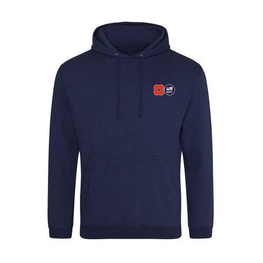 Navy Hoodie - Navy - Front - Poppyscotland