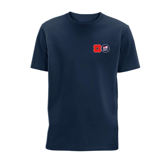 Royal Navy T-Shirt - Navy - Front - Poppyscotland