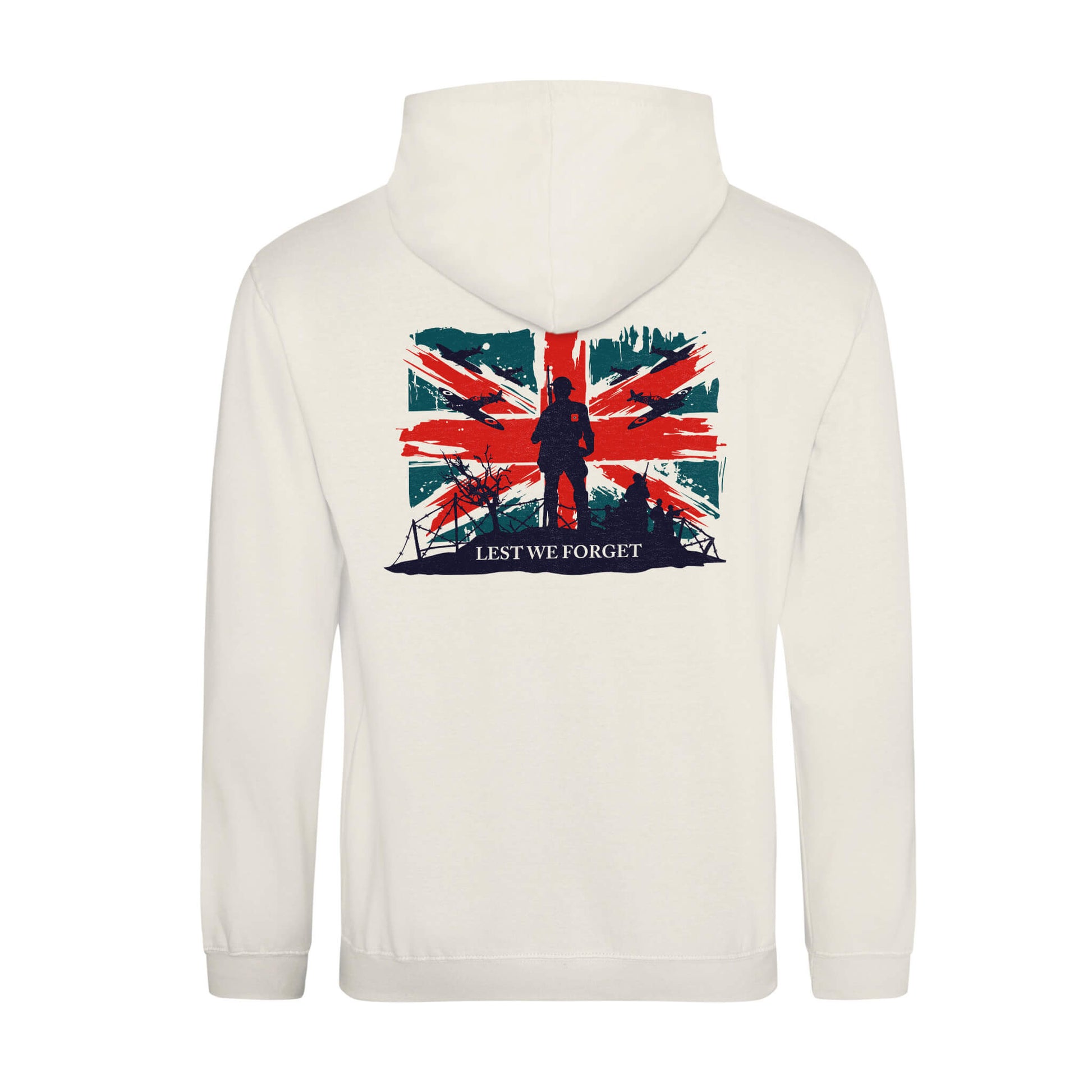 LWF Flag Hoodie - Union Jack - Vanilla Milkshake - Poppyscotland