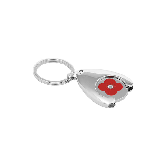 Trolley Token Keyring - Silver - Poppyscotland