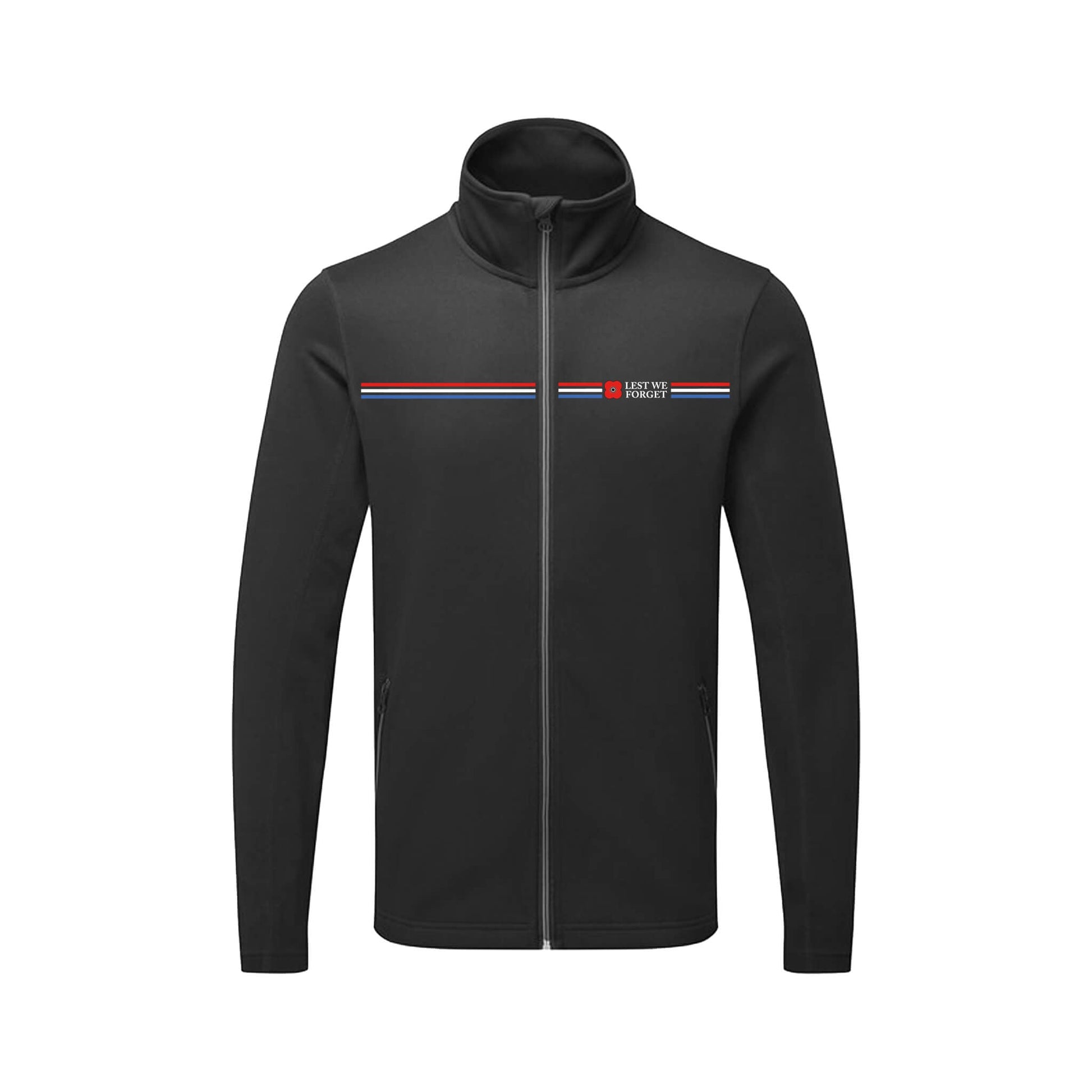 Zip Through Sweatshirt - Black - Front - Poppyscotland