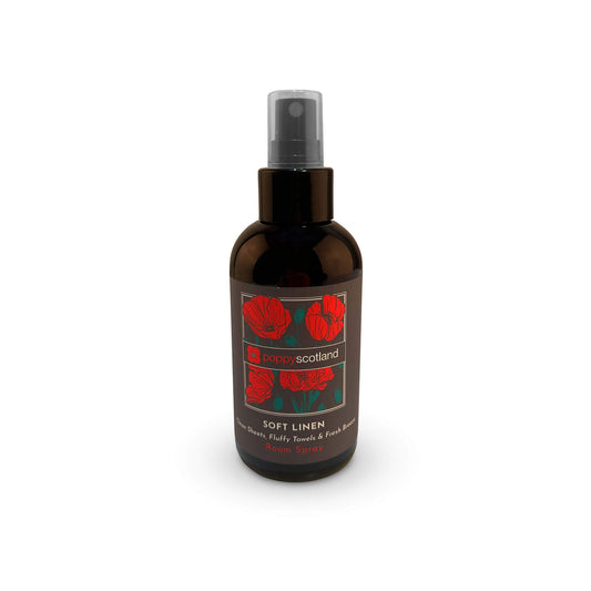 Poppy Pattern Room Spray - Soft Linen - 150ml - Poppyscotland