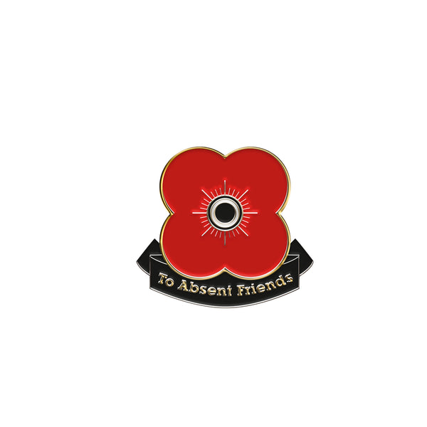 To Absent Friends Pin Badge 23V | Poppyscotland