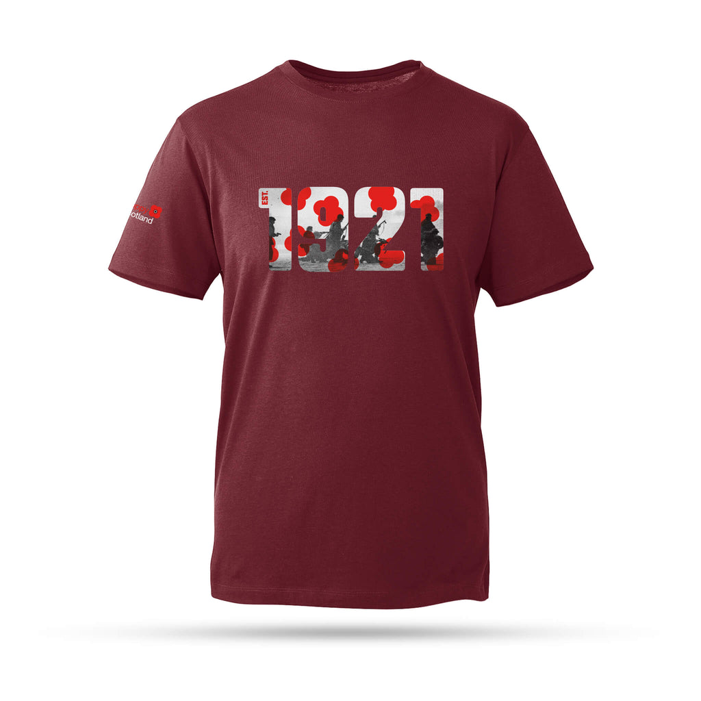 Poppyscotland 1921 T-Shirt - Maroon