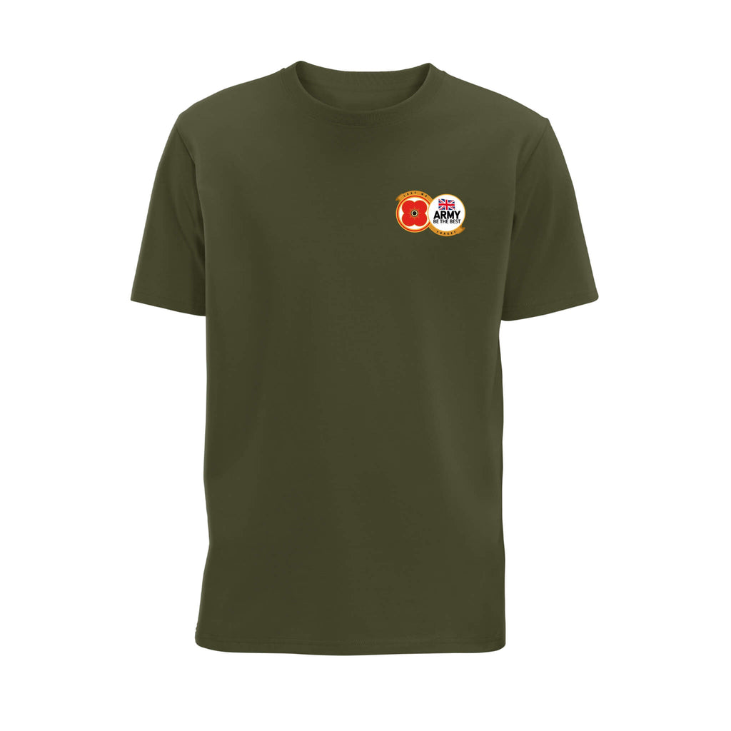 Army T-Shirt | Military Green | Front | Poppyscotland