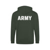 Army Zipped Hoodie | Forest green | Back | Poppyscotland